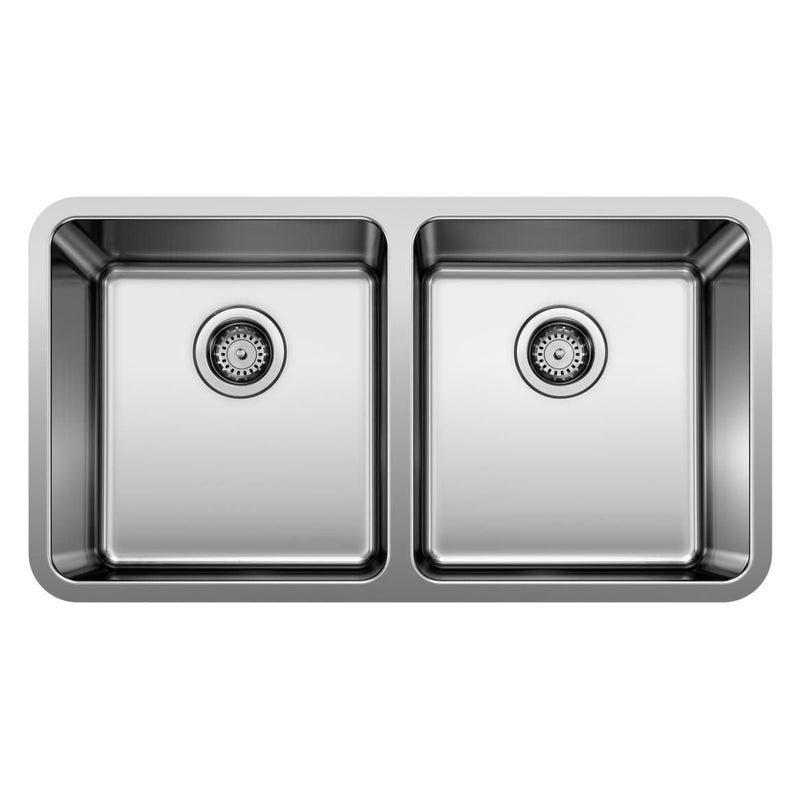 Formera 33-in 50/50 Double Bowl Undermount Stainless Steel Kitchen Sink O5C9