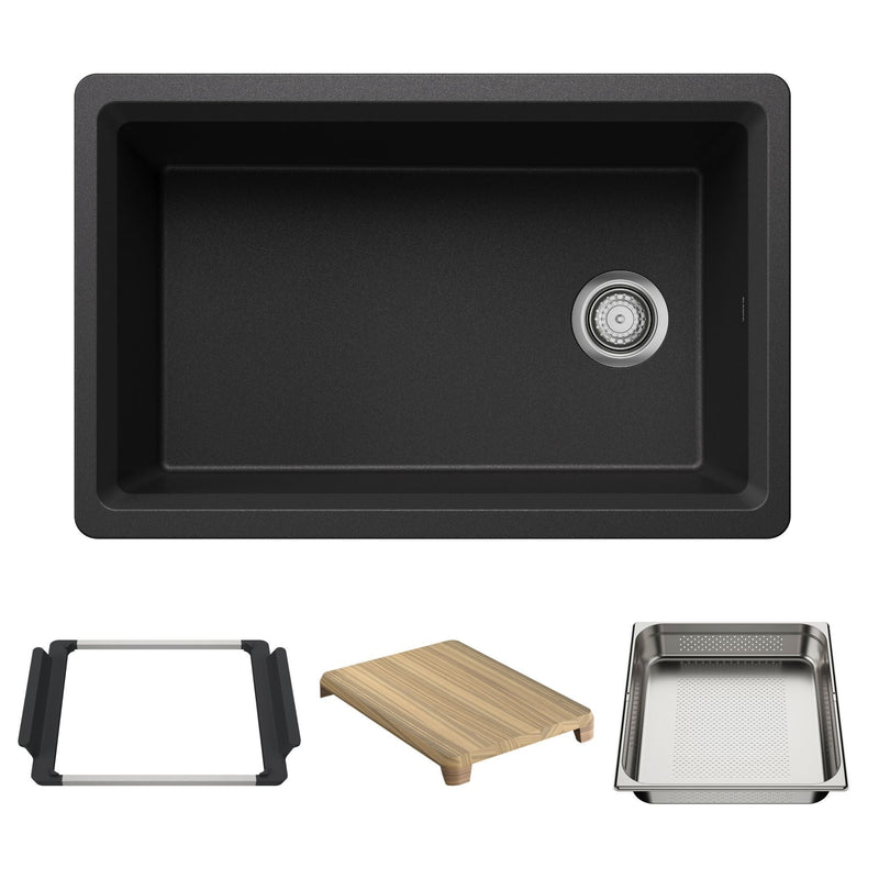 Inteos 30-in SILGRANIT Workstation Kitchen Sink T6O5