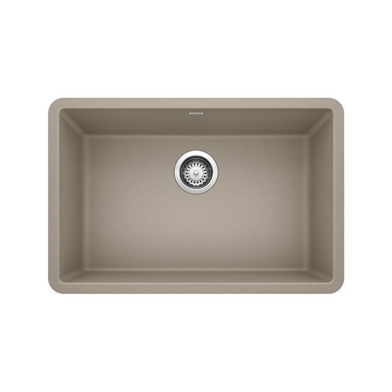 Precis SILGRANIT 27-in Single Bowl Undermount Kitchen Sink, Truffle O2Y4