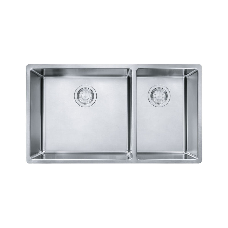 18-Gauge Stainless Steel Double Sink, 31x18-in F4D2