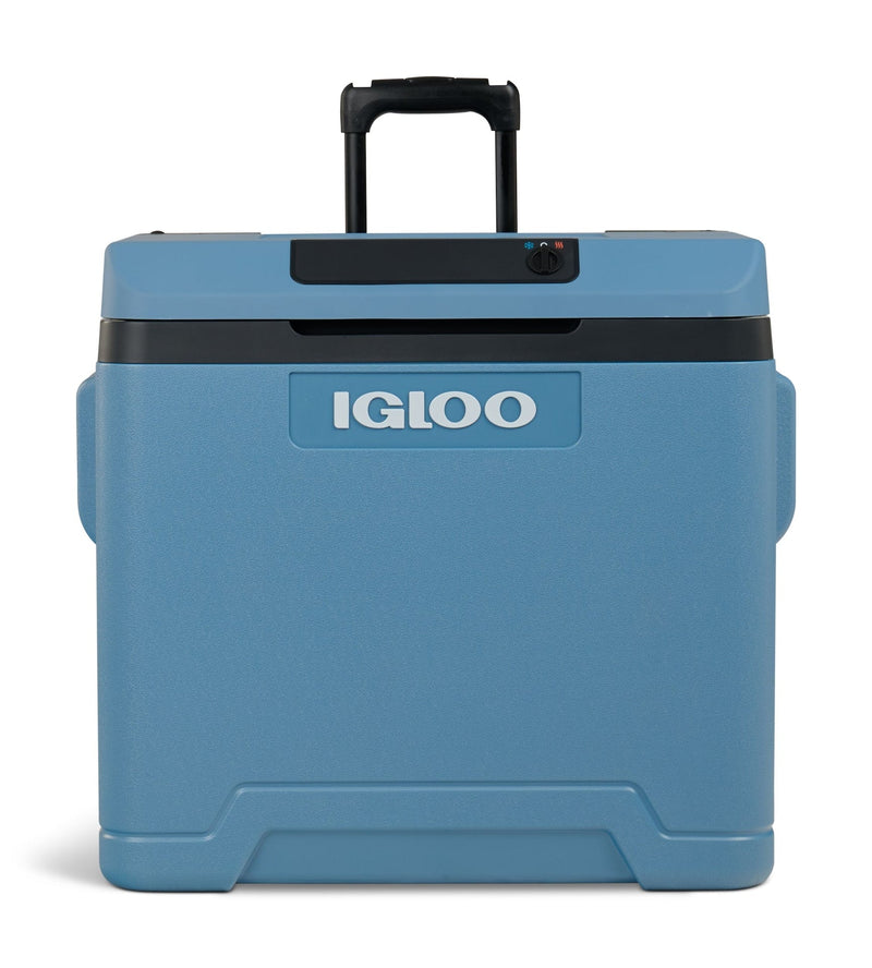 12V Portable Electric Cooler with Wheels, Blue, 40-L N4P6