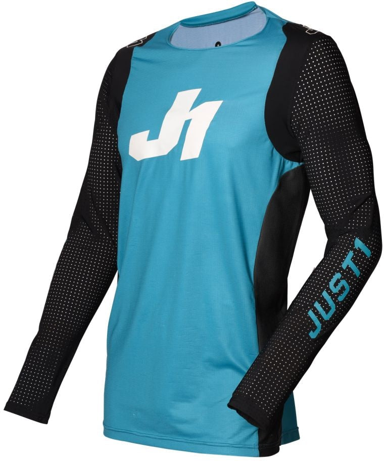 Just1 Youth Flex Motocross Jersey, Blue/Black/White E8B5