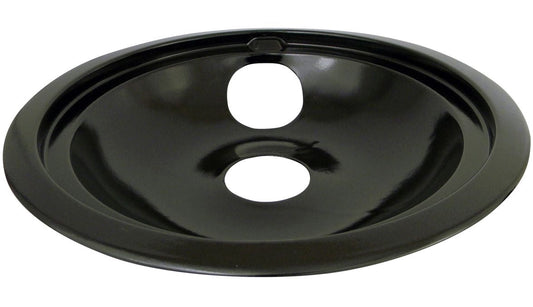 62248 GE Porcelain Stove Shallow-Draw Drip Pan with Trim Ring, Black, 8-in Y1F2 - product image 1