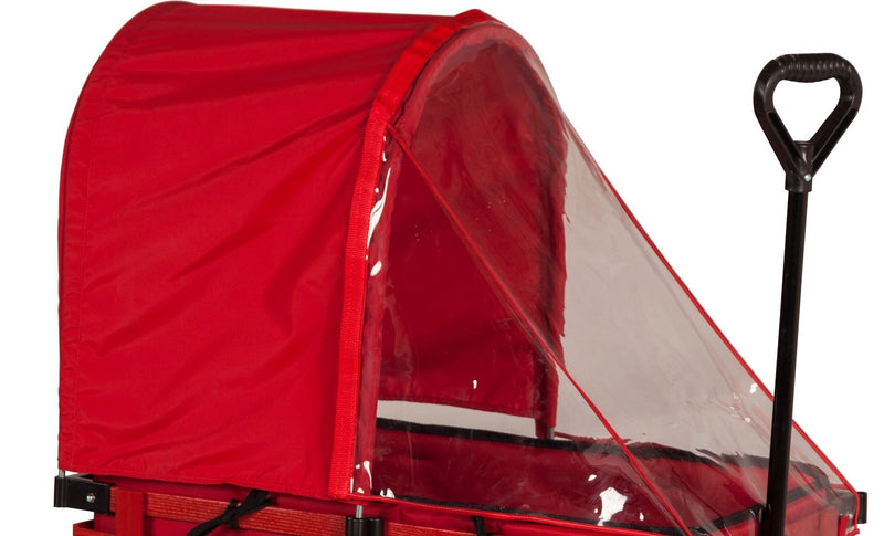 Industries Weather Shield & Sun Canopy For Convertible Wagon Sleigh/Sled, Red/Clear M5Z6
