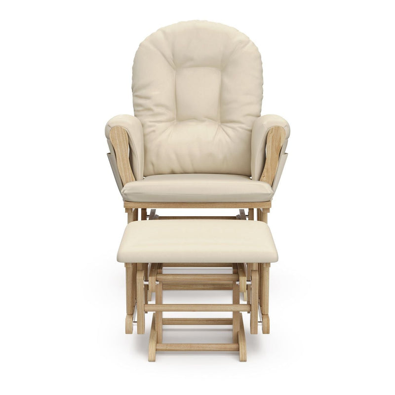 Hoop Glider and Ottoman, Natural/Beige C2H0