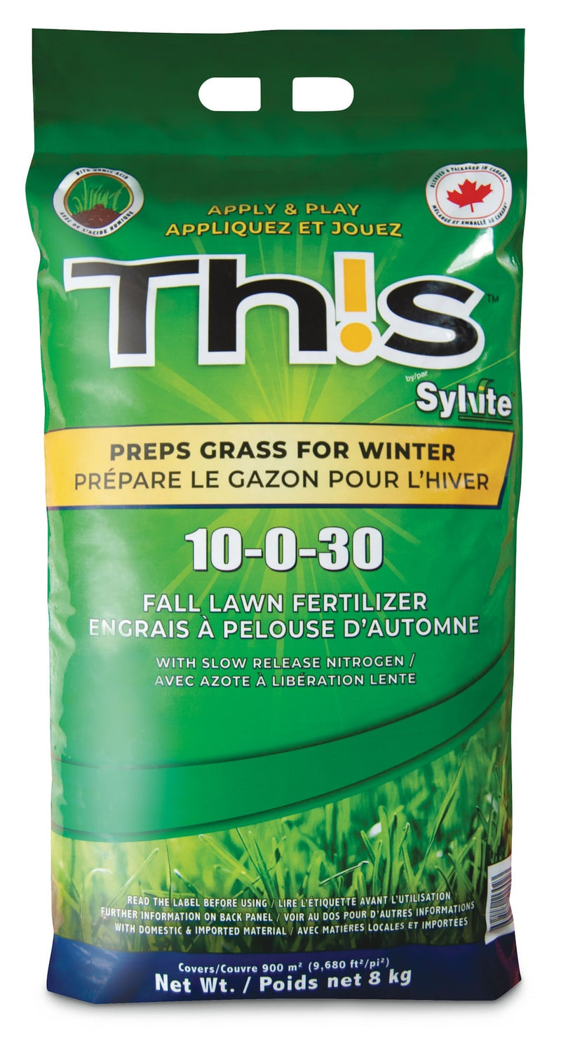 !S 10-0-30 Fall Lawn Fertilizer, 8-kg Q6T4