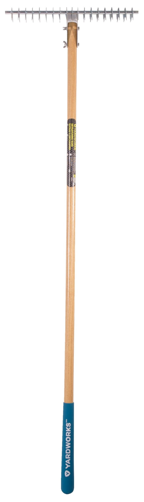 15-in Wide Metal 19-Tine Thatch Rake, 54-in Ash Wood Shaft Z7A1